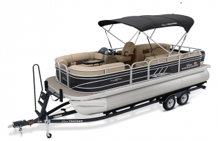 2022 SunTracker Party Barge 22 RF XP3 Exclusive Auto Marine recreational pontoon aluminum power boats outboard