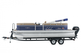 2022 Suntracker Party Barge 22 XP3 Exclusive Auto Marine recreational pontoon power boat outboard