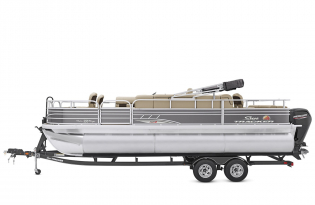 2022 Suntracker Fishin' Barge 22 XP3 Exclusive Auto Marine fishing pontoon power boat outboard