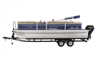 2022 SunTracker Party Barge 22 RF XP3 Exclusive Auto Marine recreational pontoon aluminum power boats outboard