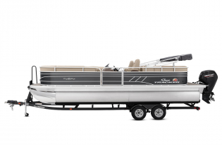 2022 SunTracker Party Barge 24 RF Exclusive Auto Marine recreational pontoon aluminum power boats outboard