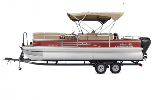 2022 Suntracker SportFish 22 Exclusive Auto Marine fishing pontoon power boat outboard