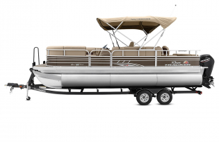 2022 Suntracker SportFish 22 XP3  Exclusive Auto Marine fishing pontoon power boat outboard