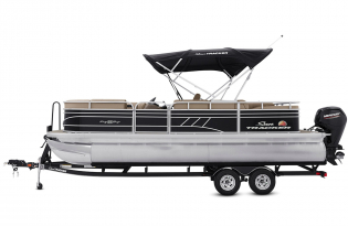 2022 SunTracker Party Barge 22 RF Exclusive Auto Marine recreational pontoon aluminum power boats outboard