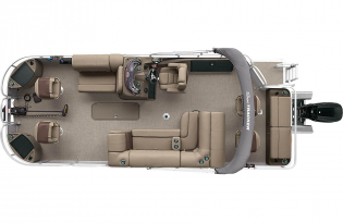 2022 Suntracker Fishin' Barge 22 XP3 Exclusive Auto Marine fishing pontoon power boat outboard