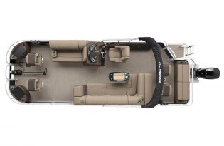 2022 Suntracker Fishin' Barge 24 DLX Exclusive Auto Marine fishing pontoon power boat outboard