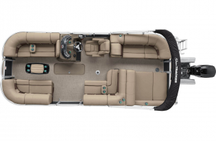 2022 SunTracker Party Barge 22 RF XP3 Exclusive Auto Marine recreational pontoon aluminum power boats outboard