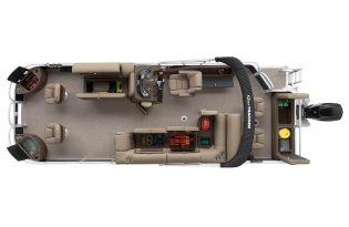 2022 Suntracker Fishin' Barge 24 DLX Exclusive Auto Marine fishing pontoon power boat outboard