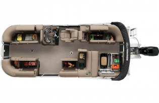 2022 SunTracker Party Barge 22 RF Exclusive Auto Marine recreational pontoon aluminum power boats outboard