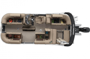 2022 SunTracker Party Barge 22 RF XP3 Exclusive Auto Marine recreational pontoon aluminum power boats outboard