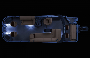 2022 Suntracker Fishin' Barge 24 DLX Exclusive Auto Marine fishing pontoon power boat outboard