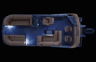 2022 Suntracker SportFish 22 XP3  Exclusive Auto Marine fishing pontoon power boat outboard