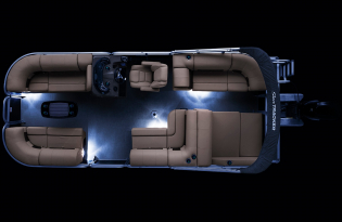 2022 SunTracker Party Barge 22 RF Exclusive Auto Marine recreational pontoon aluminum power boats outboard