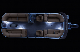 2022 SunTracker Party Barge 24 RF Exclusive Auto Marine recreational pontoon aluminum power boats outboard