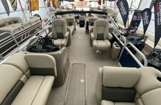 2022 Suntracker Party Barge 22 XP3 Exclusive Auto Marine recreational pontoon power boat outboard