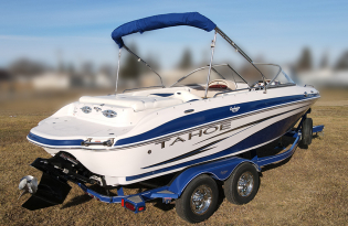 2007 Tahoe Q7i Sport Pre-owned boat Exclusive Auto Marine BowRider Fiberglass boat power boat stern
