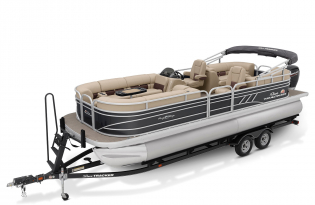 2022 SunTracker Party Barge 24 RF Exclusive Auto Marine recreational pontoon aluminum power boats outboard